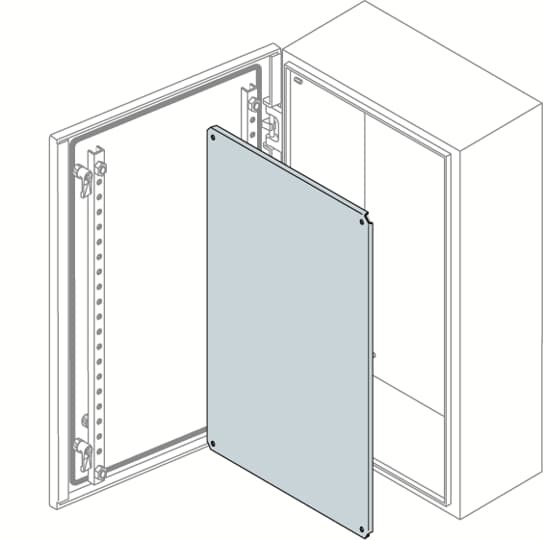 Piastra lamiera zincata 600x400 mm per quadri elettrici