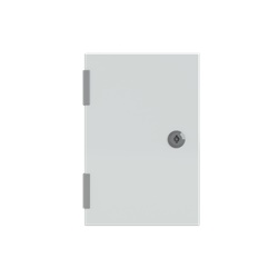 Custodia elettrica metallica 300x200x150 mm con porta cieca e piastra di fondo per installazioni industriali e civili