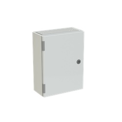 Custodia elettrica 400x300x150 mm con porta cieca e piastra di fondo per montaggio componenti industriali