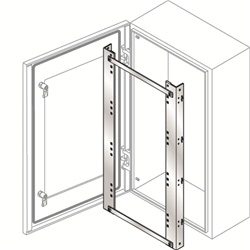 Telaio DIN acciaio inox 36 moduli 5 file 1000x800 mm per quadri elettrici industriali