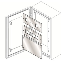 Pannello cieco inox 185x800 mm resistente corrosione per quadri elettrici standard