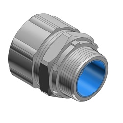 Raccordo diritto NC32 filettatura 1 NPT acciaio zincato resistente per impianti elettrici industriali e civili