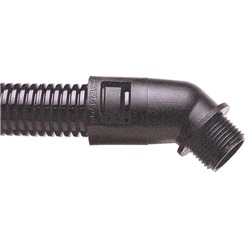 Raccolta fissa angolare 45° M32 34mm PA66 nero per impianti elettrici industriali