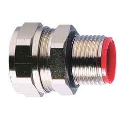 Raccordo diritto ottone nichelato 40 mm filettatura NPT 1-1/4 per impianti elettrici