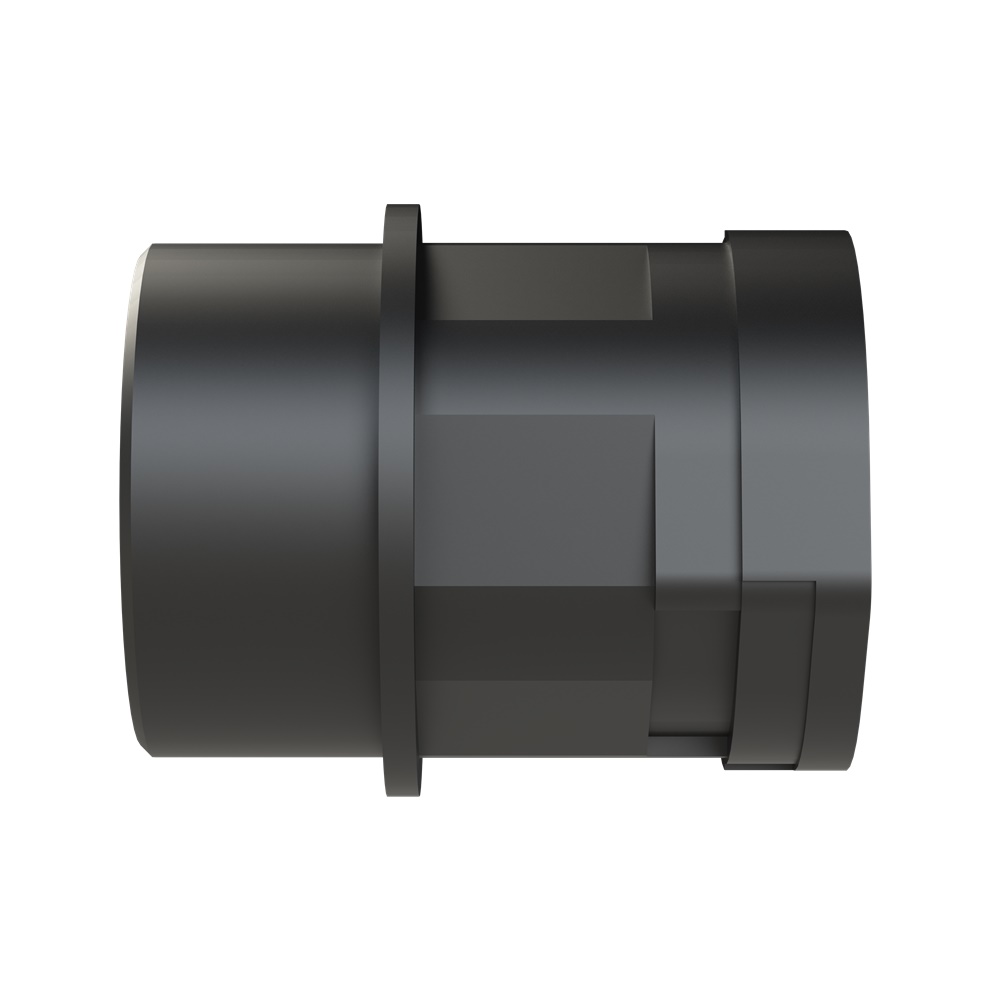 Raccordo Smart Line dritto PA6 filettatura M40x1,5 per tubi corrugati NW29, protezione IP66 nero