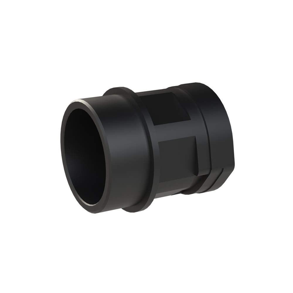 Fitting Smart Line PA6 dritto filettatura M50 protezione IP66 per tubi corrugati NW36 nero