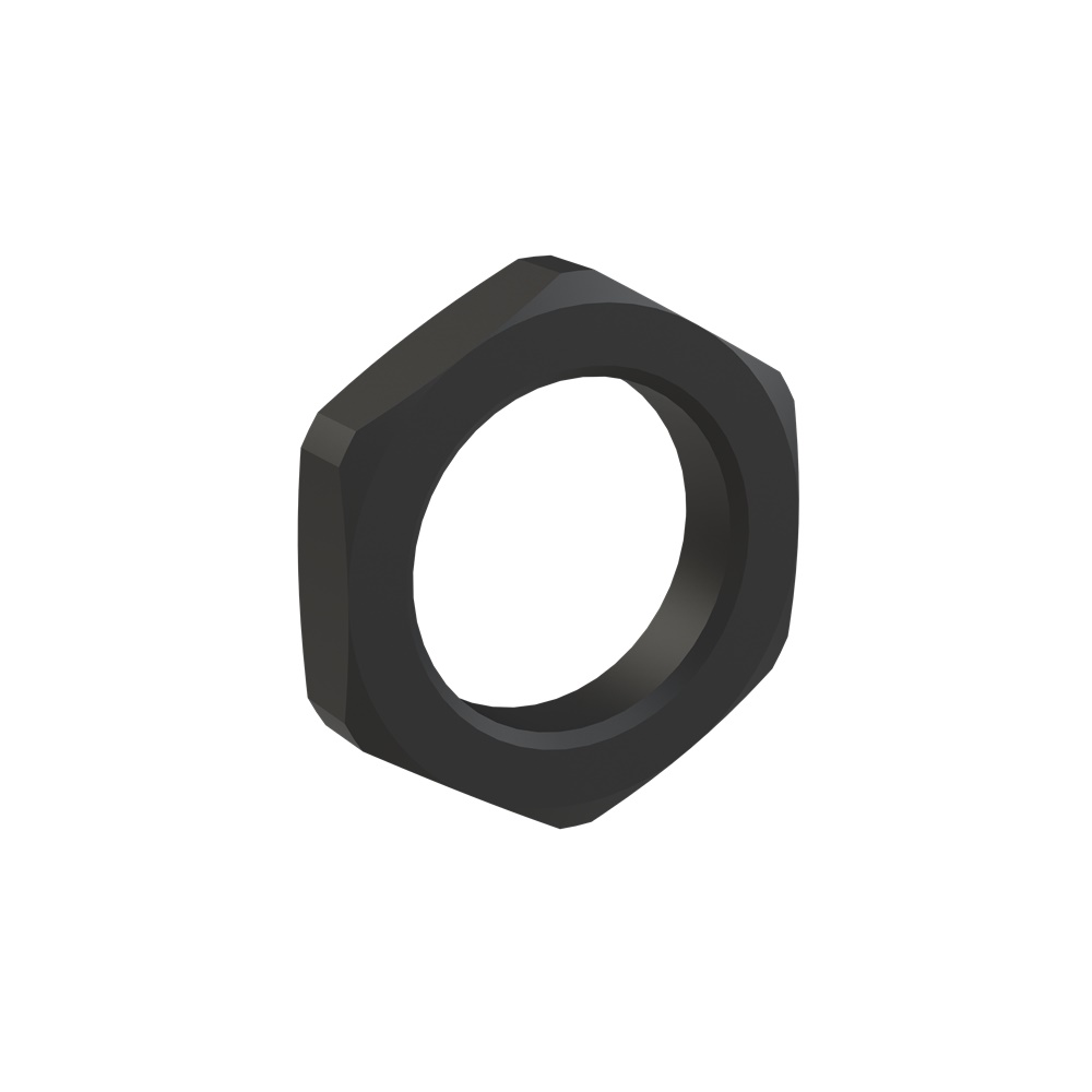 Ghiera nylon PA6 nera filettatura M20x1.5 per applicazioni elettriche robuste