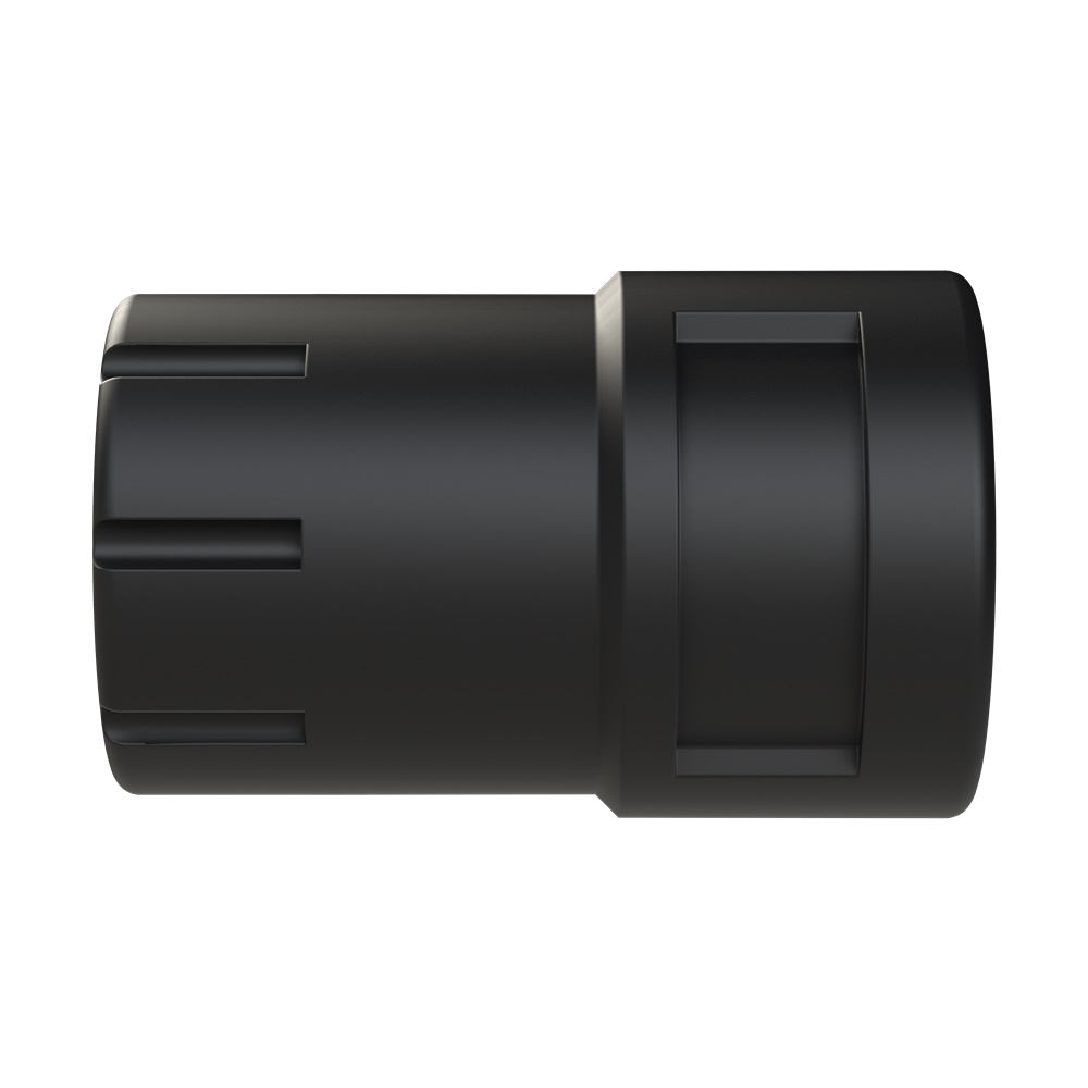 Raccordo femmina DN12 filettatura M16 PA6 nero IP66 per impianti elettrici
