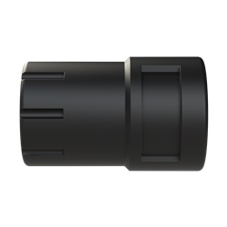 Raccordo femmina DN12 filettatura M16 PA6 nero IP66 per impianti elettrici