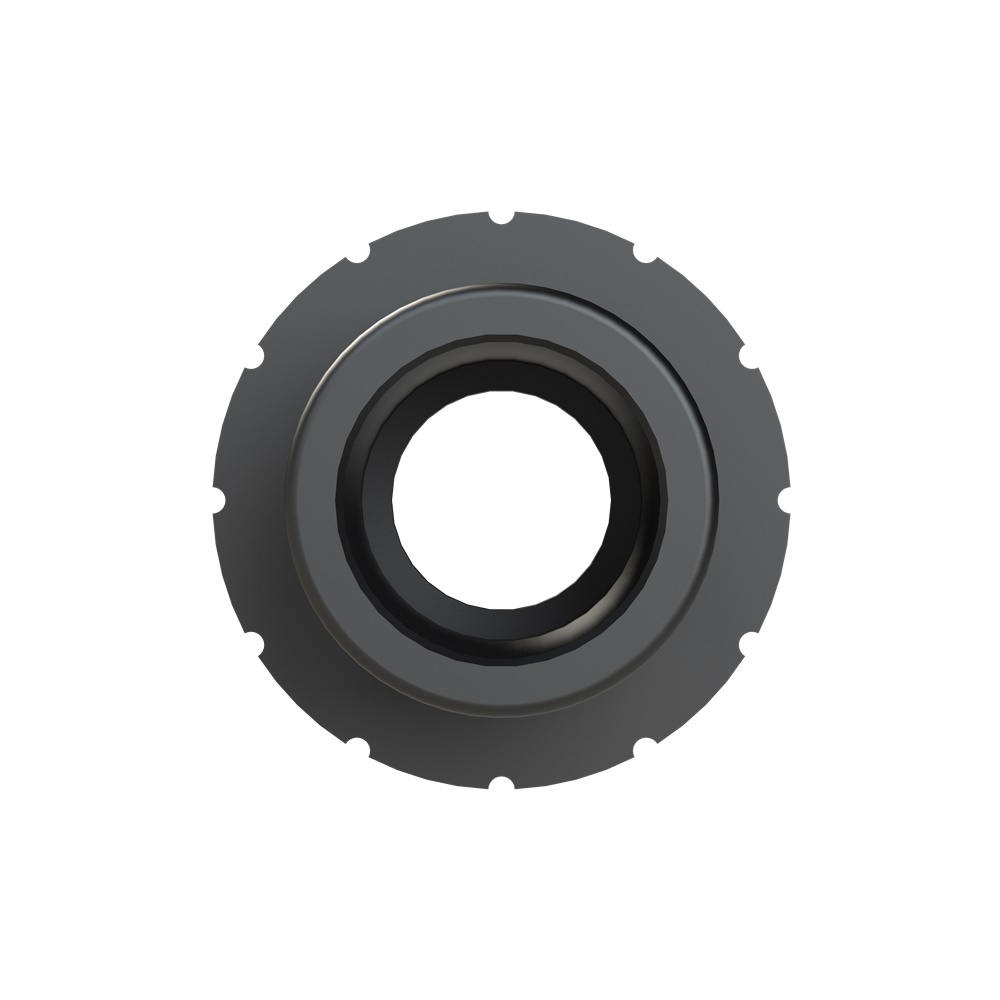 Raccordo militare PA6 filettatura UNEF 1-7/16 per condotti corrugati NW17 IP68 nero