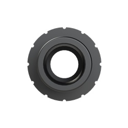 Raccordo militare PA6 filettatura UNEF 1-7/16 per condotti corrugati NW17 IP68 nero