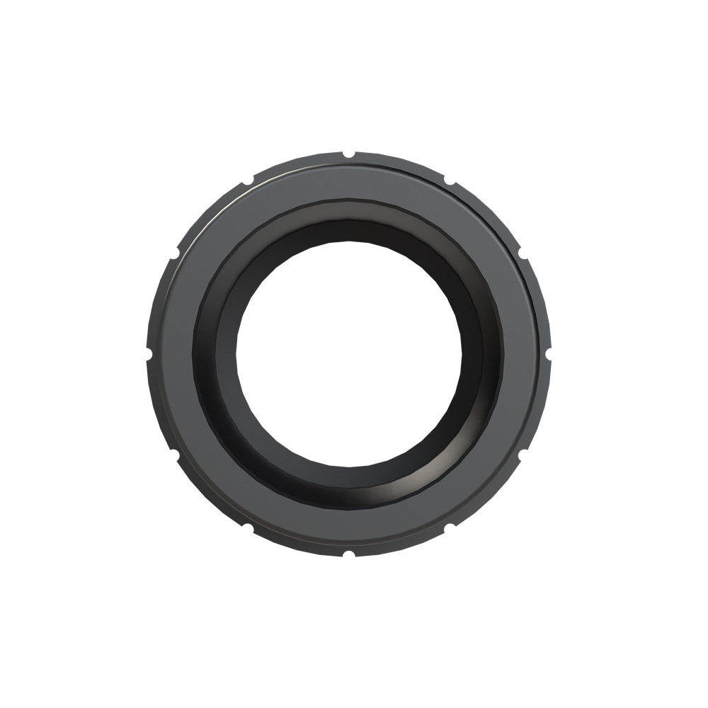 Raccordo militare DN36 PA6 filettatura UN 2-1/4-16 IP68 nero per impianti elettrici