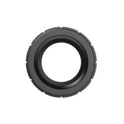Raccordo militare DN36 PA6 filettatura UN 2-1/4-16 IP68 nero per impianti elettrici
