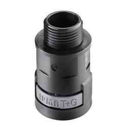 Raccordo diritto PG7 poliammide 6 nero IP66 per tubi corrugati NW10 uso industriale