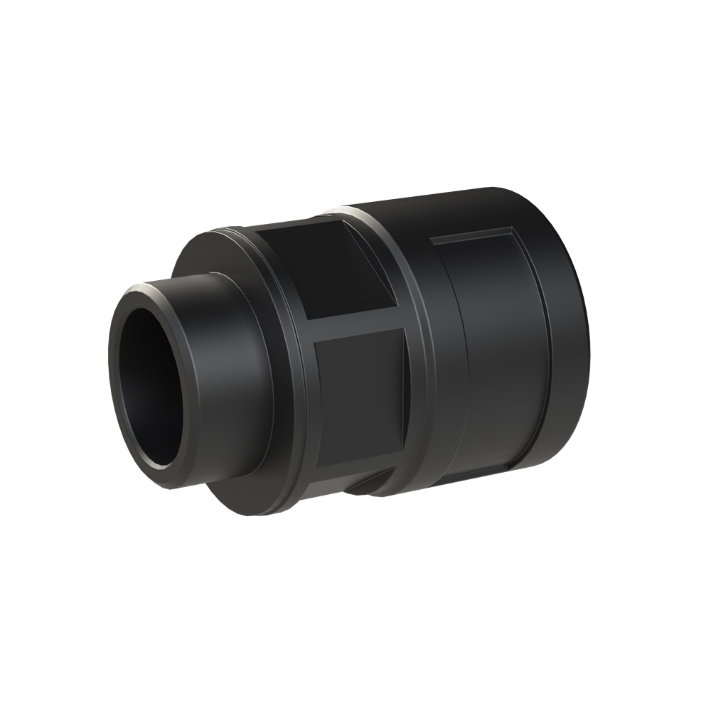 Raccordo PA6 nero M25x1,5 per tubi corrugati NW23 IP68 installazione elettrica