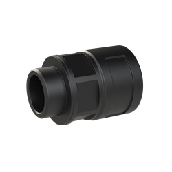 Raccordo PA6 nero M25x1,5 per tubi corrugati NW23 IP68 installazione elettrica