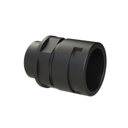Raccordo diritto PA6 M40x1.5 NW36 tenuta IP68 nero per impianti elettrici
