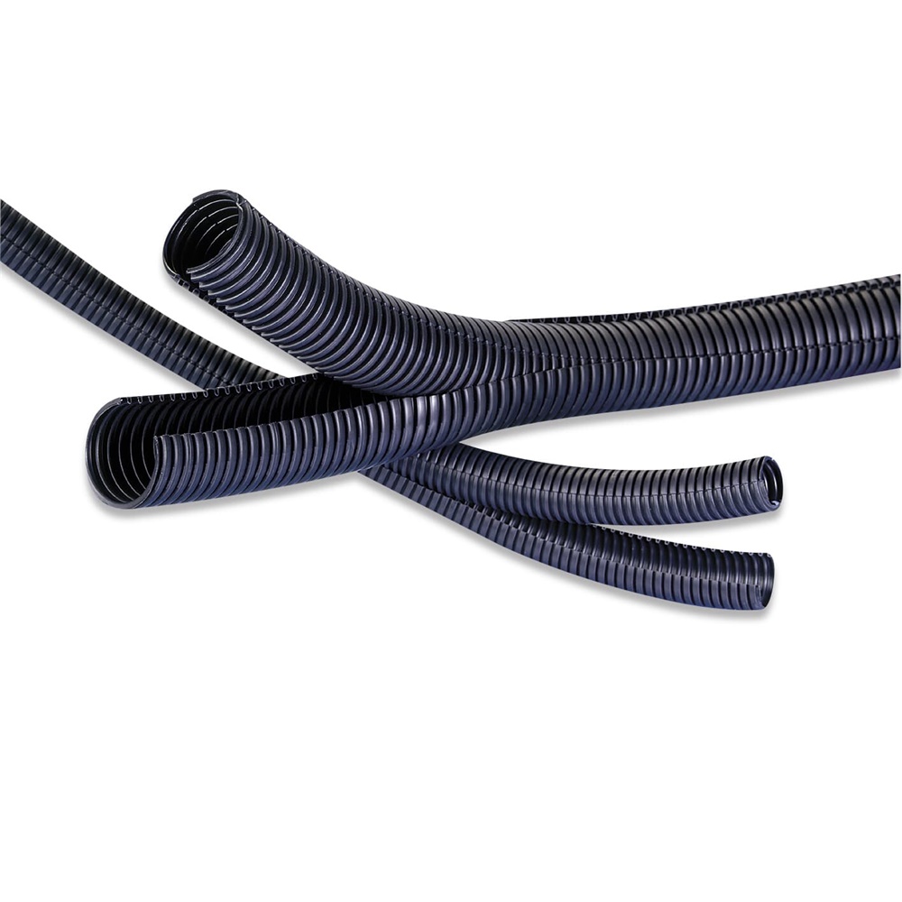 Guaina divisibile DN26 poliammide 6 nera resistente per protezione cavi elettrici