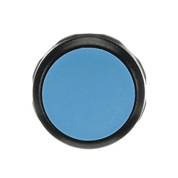 Pushbutton MP1-10L momentaneo blu ghiera nera plastica per applicazioni elettriche industriali