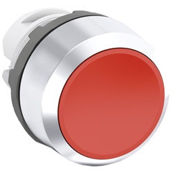 Pushbutton modulare rosso non illuminato design compatto per impianti elettrici residenziali e industriali