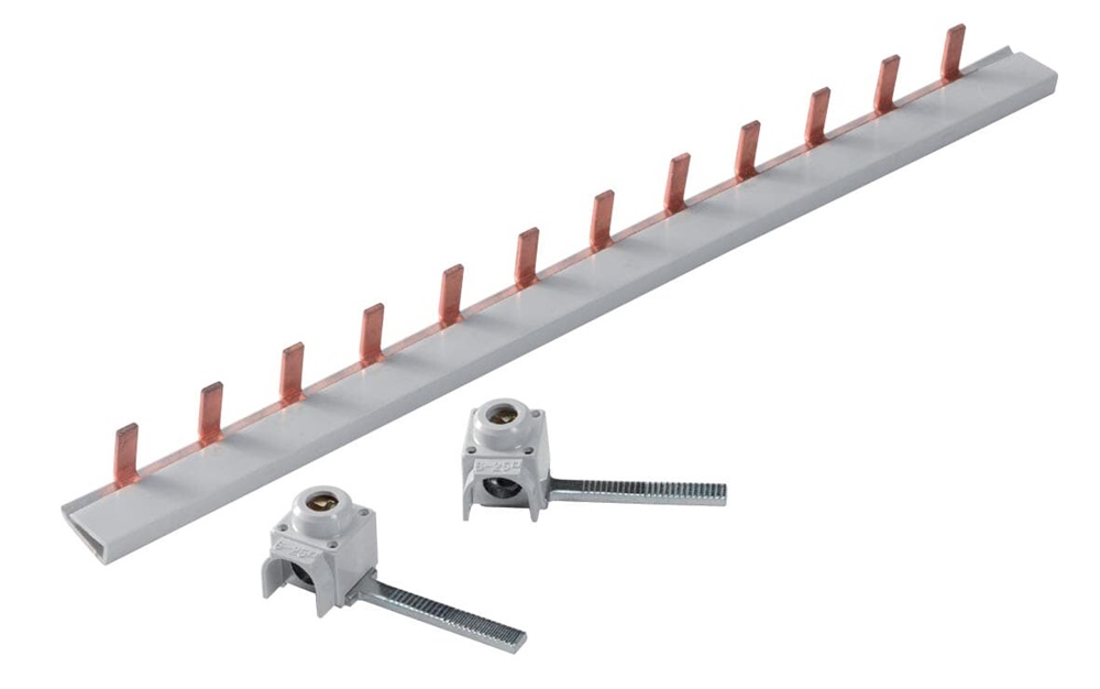 Busbar BS9 1 fase 12 poli 60A 10 mm² per interruttori SN201 MCB