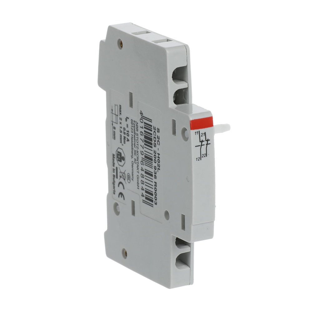 Contatto ausiliario 2NC montaggio sinistro per interruttori MCB serie S 200