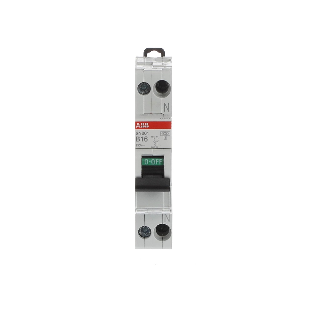 Interruttore automatico magnetotermico SN201 1P+N 16A B 6kA 230V protezione circuiti