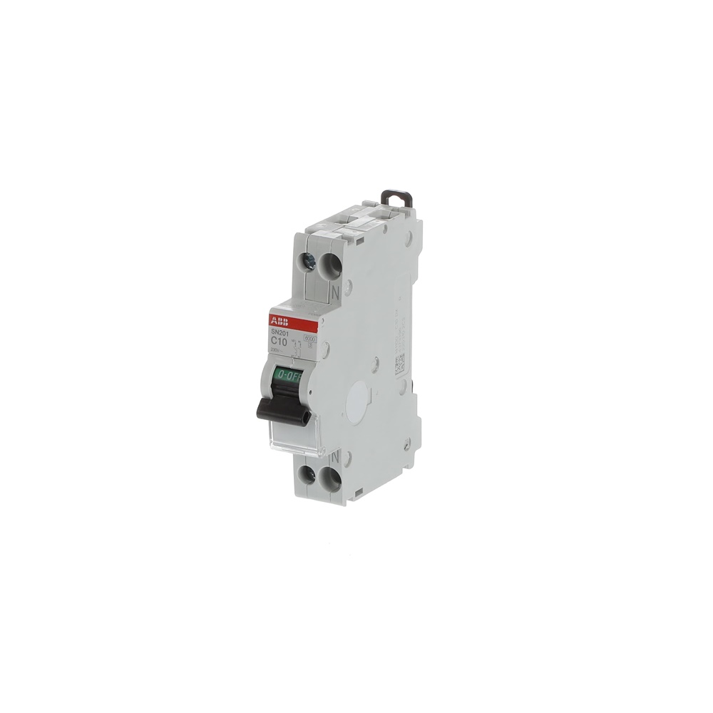 Interruttore automatico unipolare SN201 C10 10A 6kA protezione sovraccarichi cortocircuiti uso residenziale commerciale