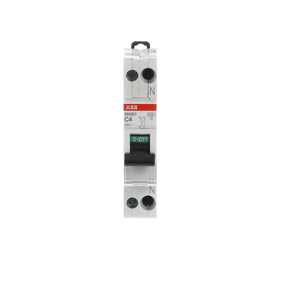 Interruttore automatico magnetotermico SN201 1P+N 4A tipo C 6kA 230V protezione circuiti
