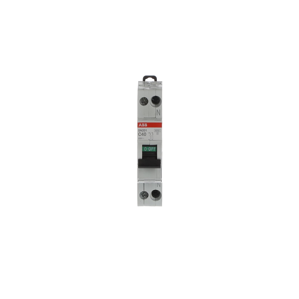 Interruttore automatico modulare SN201 1P+N 40A curva C protezione sovraccarico corto circuito 230V