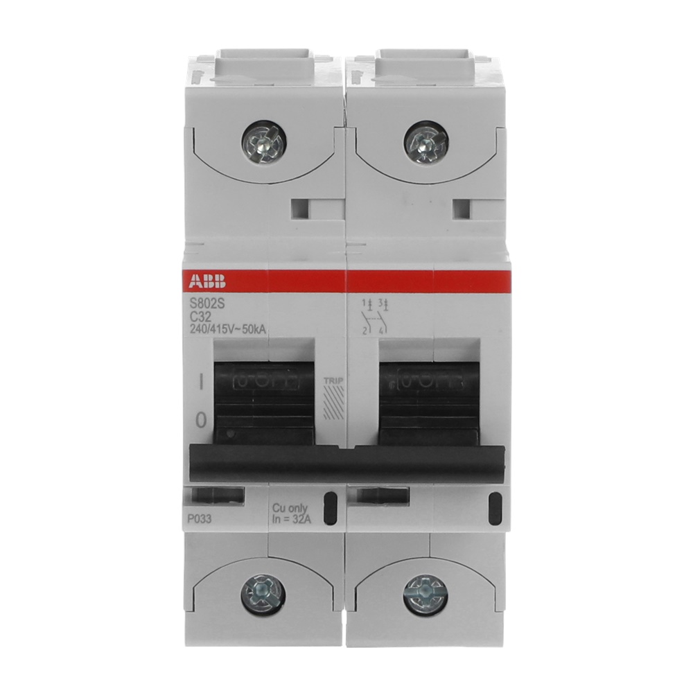 Interruttore automatico bipolare 32A C-caratteristica alta prestazione uso residenziale industriale