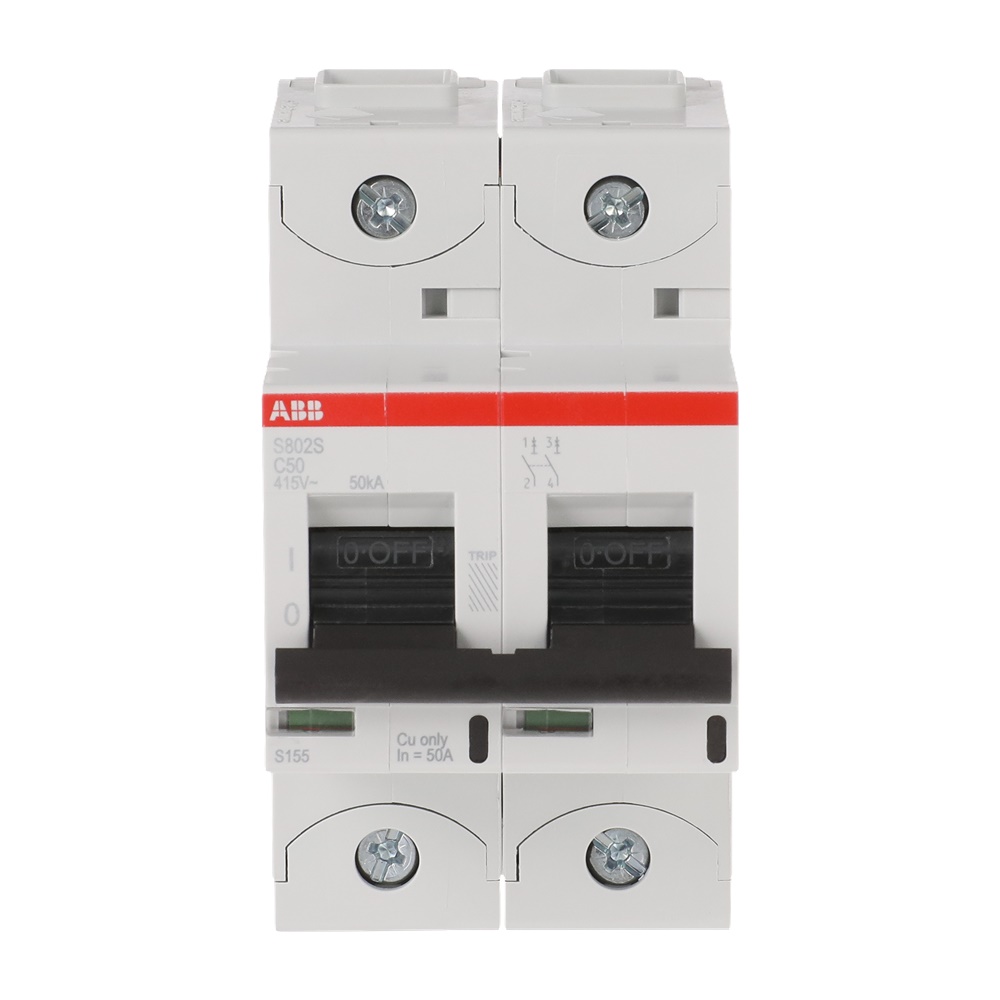 Interruttore Automatico S802S-C50 2 Poli 50A C-Characteristica Alta Prestazione Uso Residenziale Commerciale Industriale