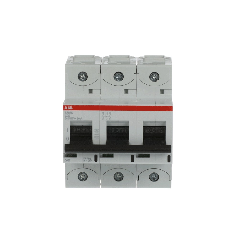 Interruttore automatico 3 poli C25 25A 50kA 400/690V alta prestazione uso residenziale industriale