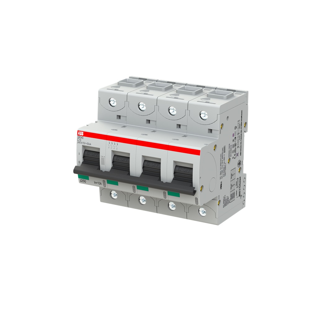Interruttore automatico S804S-C10 4 poli 10A C-characteristic 50kA uso residenziale industriale