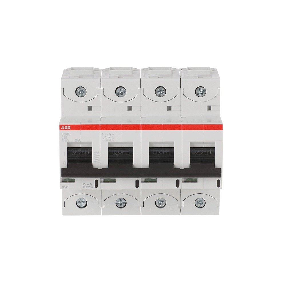 Interruttore automatico 4 poli S804S-C25 25A C-characteristic limitatore corrente uso residenziale industriale