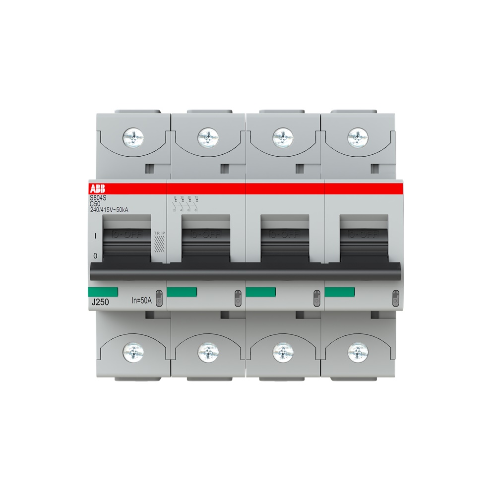 Interruttore automatico S804S-C50 4 poli 50A caratteristica C uso residenziale commerciale industriale