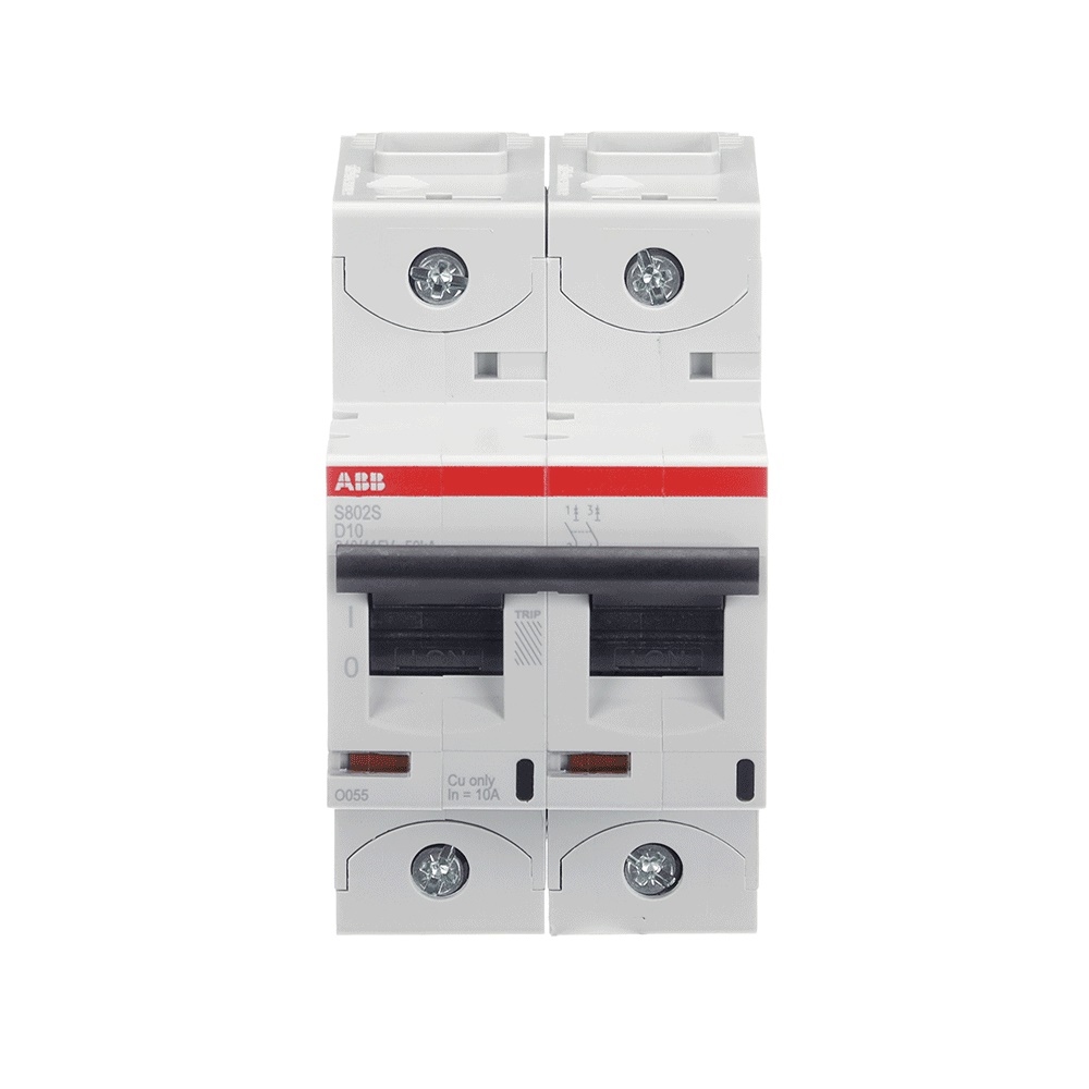 Interruttore automatico S802S-D10 2 poli 10A alta prestazione uso residenziale industriale