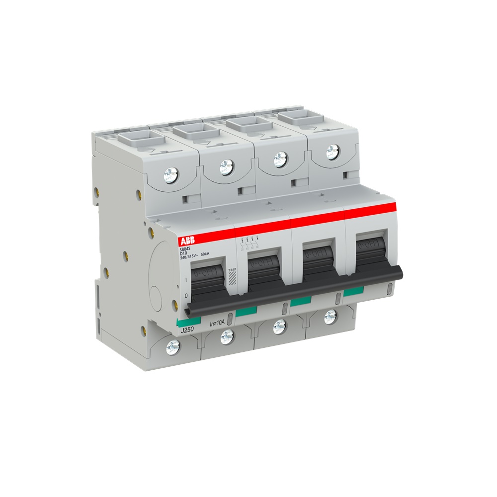 Interruttore automatico 4 poli S804S-D10 10A alta prestazione uso residenziale industriale