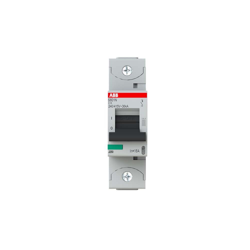 Interruttore automatico unipolare S801N-C16 16A C caratteristica uso residenziale e industriale