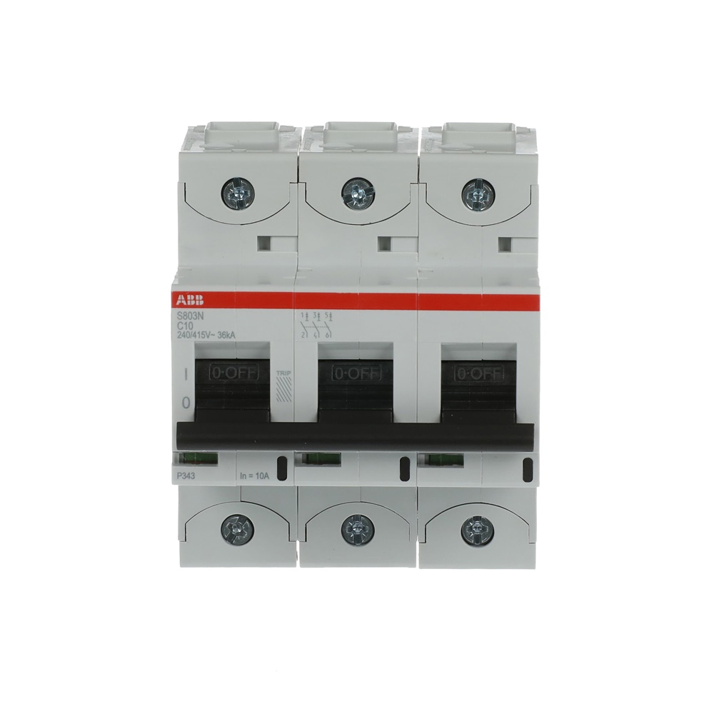 Interruttore automatico 3 poli C10 10A alta prestazione uso residenziale industriale