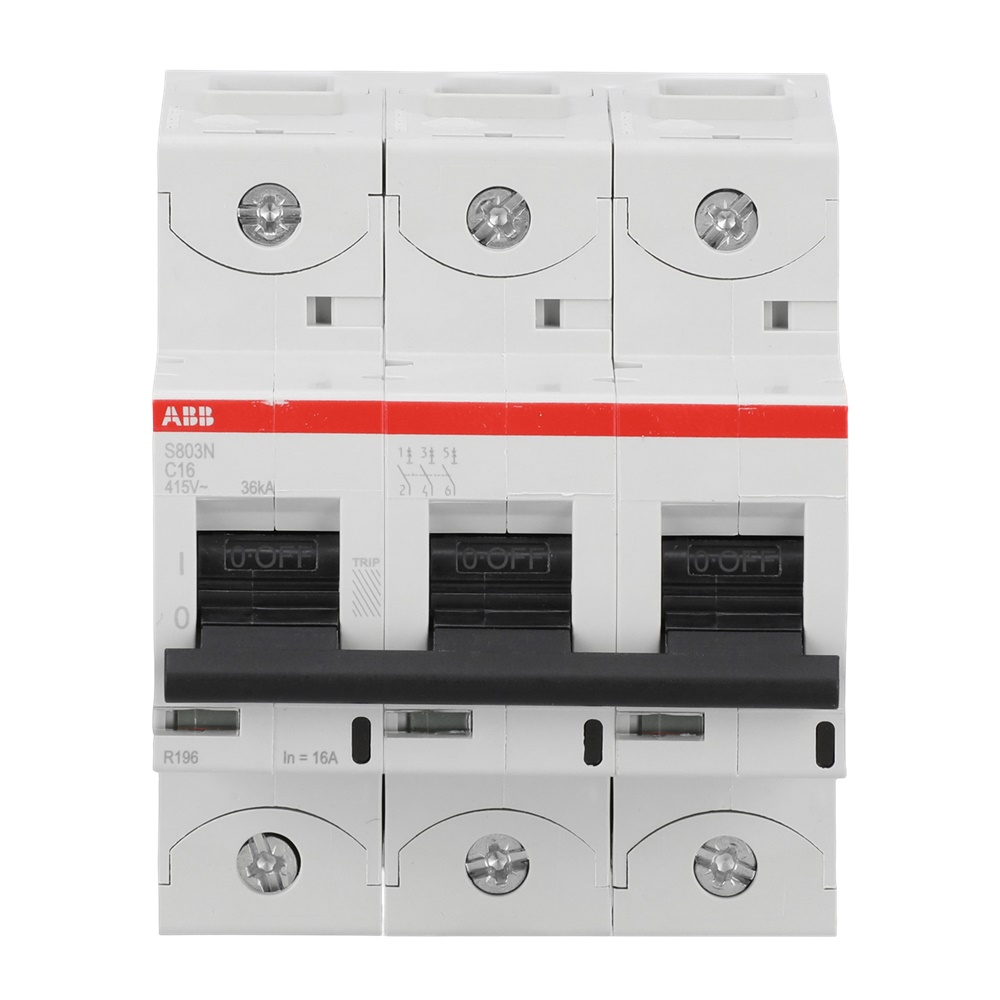 Interruttore automatico 3 poli S803N-C16 16A C-caratteristica uso residenziale industriale