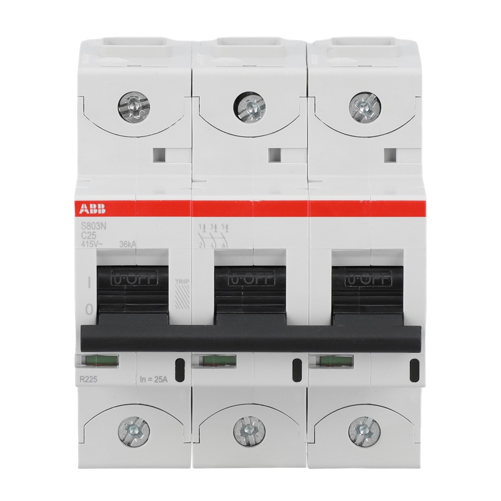 Interruttore automatico 3 poli S803N-C25 25A C-caratteristica uso residenziale industriale