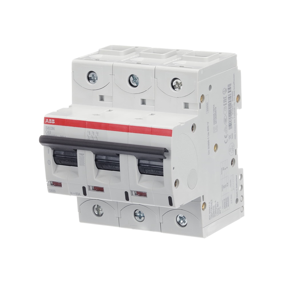 Interruttore automatico 3 poli S803N-C63 63A C-caratteristica alta prestazione uso residenziale commerciale industriale