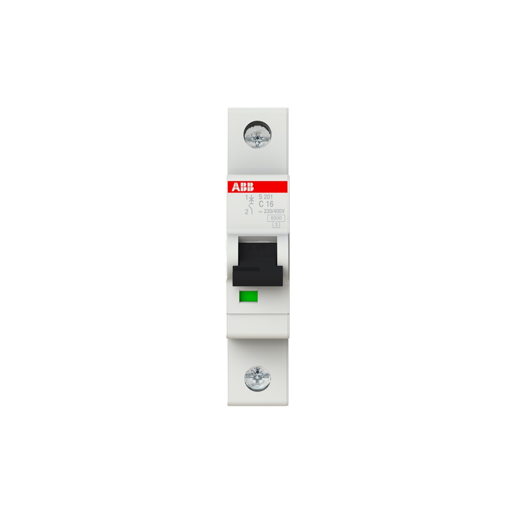 Interruttore Automatico Miniatura S200 1P 16A Curva C 6kA AC uso residenziale e industriale