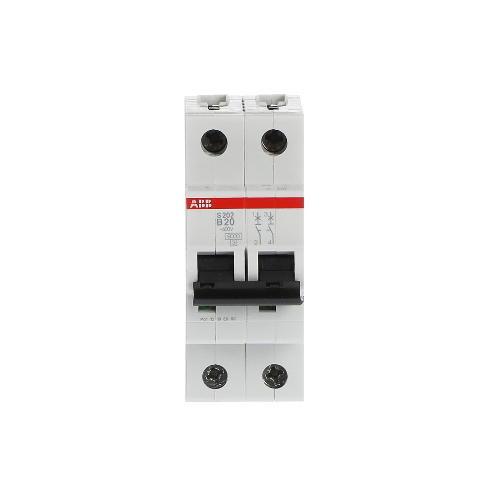 Interruttore Automatico Miniatura S200 2P 20A B 6kA Applicazioni Residenziali e Industriali