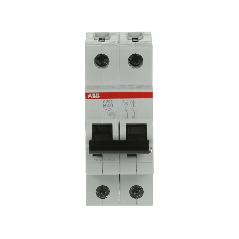 Interruttore Automatico Miniatura S200 2P 40A B 6kA per Uso Residenziale e Industriale