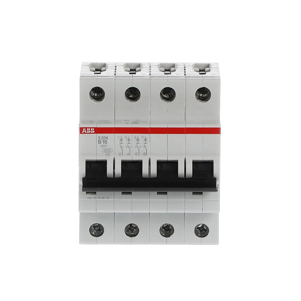 Interruttore Automatico Miniatura S200 4P 16A B 6kA Uso Residenziale Industriale