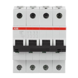 Interruttore Automatico Miniatura S200 4P 4A Caratteristica C 6kA AC Uso Residenziale Commerciale Industriale