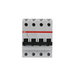 Interruttore automatico S200 4P 16A C 6kA protezione sovraccarico e cortocircuito impianti residenziali e commerciali