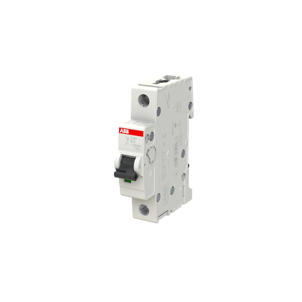 Interruttore Automatico Miniatura S200 1P 4A Caratteristica D 6kA AC uso residenziale e industriale